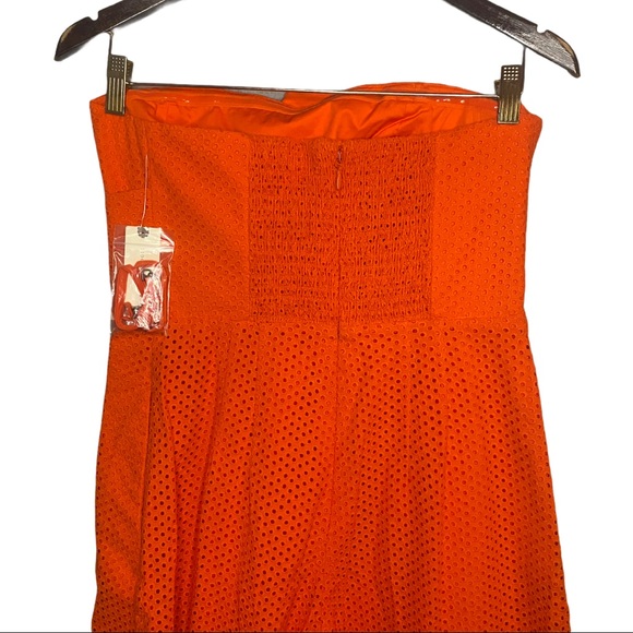 NWT Anthro Postmark Tangerine Eyelet Jumpsuit 8 - Picture 5 of 11
